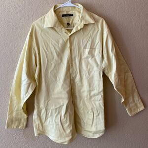 NWOT: Yellow Geoffrey Beene Men’s Dress Shirt - Neck: 16 - Sleeve: 32/33